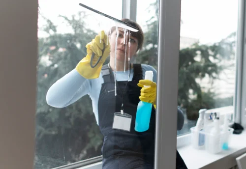 Nettoyage de vitres intérieures et extérieures au Bernard